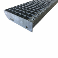 Outlet- Gitterroststufe / 1000 x 240 mm / MW 30 x 30 mm