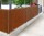 Cortenstahl Sichtschutz Zaun Solid | Zaunelement blickdicht & modern | 967x2000 mm | Gartenzaun mit Pfosten zum Aufdübeln