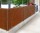 Cortenstahl Sichtschutz Zaun Solid | Zaunelement blickdicht & modern | 967x2000 mm | Gartenzaun mit Pfosten zum Aufdübeln