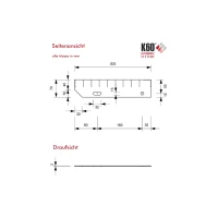 Normstufe 1200 x 305 mm / 30 x 30 40-2