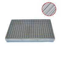 K60-Eingangsrost mit Polymerbetonwanne / 500 x 1000 mm, 20x2 mm, 30x10 mm glatt