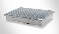 Eingangsrost mit Schmutzfangwanne / 500x900 / 30x10 / 20x2 mm glatt