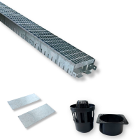 Fassadenrinne zur Entwässerung | Länge 1000mm, Breite 200mm, Höhe 70mm verzinkt Set inkl. Ablaufstutzen + 2x Stirnwand Fassadenrinne zur Entwässerung | Länge 1000mm, Breite 200mm, Höhe 70mm verzinkt Set inkl. Ablaufstutzen + 2x Stirnwand