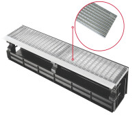 Entwässerungsrinne CANYON 3.0 aus recyceltem Kunststoff, Komplettset Rost + 3x Konsolen | Länge 1000 mm, Breite 207 mm, Höhe 250 mm Barfußrost Entwässerungsrinne CANYON 3.0 aus recyceltem Kunststoff, Komplettset Rost + 3x Konsolen | Länge 1000 mm, Breite 207 mm, Höhe 250 mm Barfußrost
