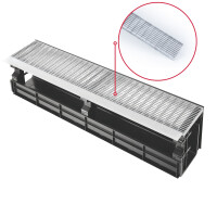 Entwässerungsrinne CANYON 3.0 aus recyceltem Kunststoff, Komplettset Rost + 3x Konsolen | Länge 1000 mm, Breite 207 mm, Höhe 250 mm Press-Gitterrost Entwässerungsrinne CANYON 3.0 aus recyceltem Kunststoff, Komplettset Rost + 3x Konsolen | Länge 1000 mm, Breite 207 mm, Höhe 250 mm Press-Gitterrost