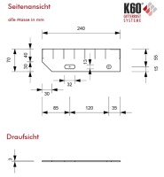 P-Stufe / 600x270 / 30x2 / 30x30 / V2A